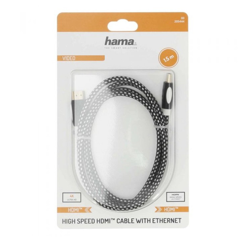 Câble Hama HDMI Vers HDMI 4K 1.5M Noir En Tunisie