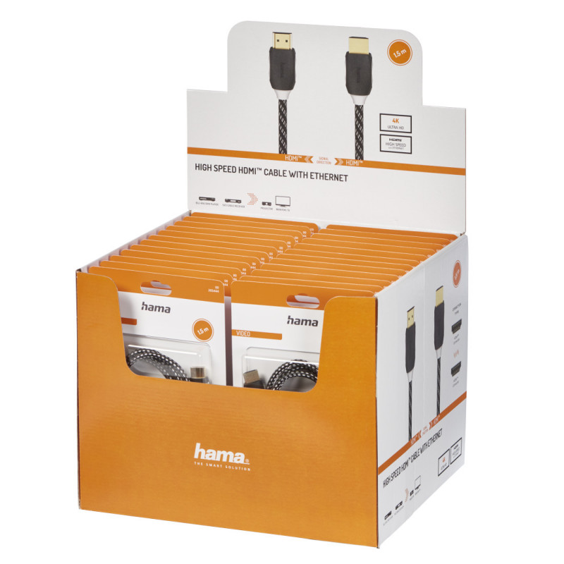 Câble Hama HDMI Vers HDMI 4K 1.5M Noir En Tunisie