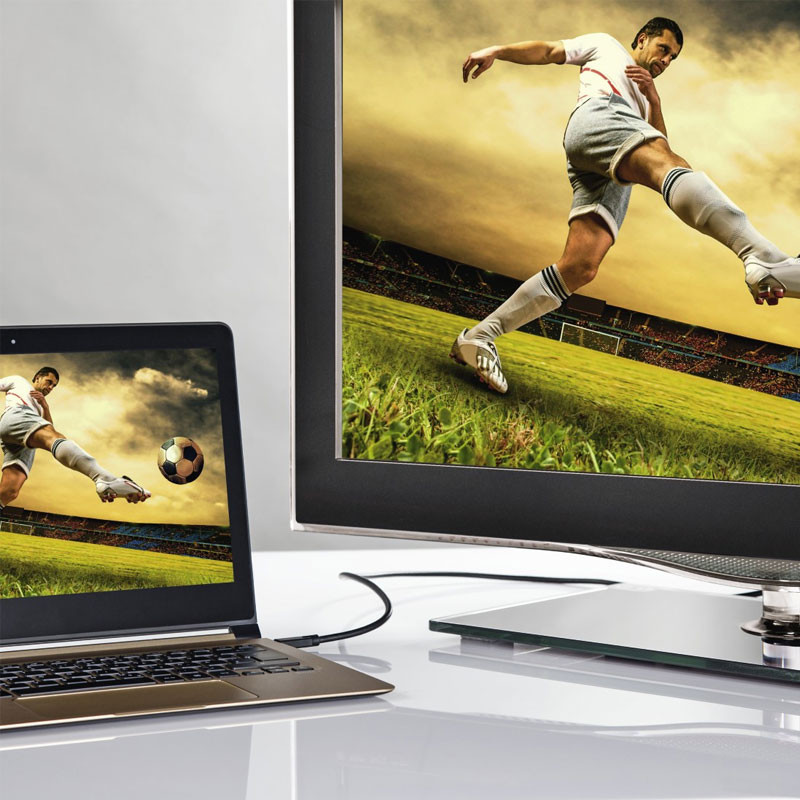 Adaptateur USB-C Vers HDMI Ultra 1,8 Mètre Noir En Tunisie