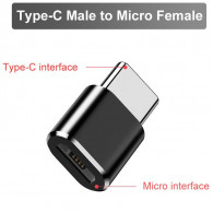 Adaptateur OTG Micro USB Vers Type-C Noir en Tunisie