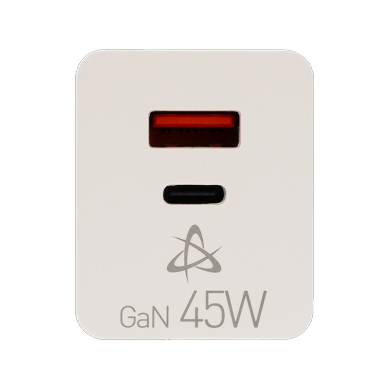 Adaptateur Chargeur Rapide Sbox HC-45 USB-A/Type-C 45W Blanc en Tunisie