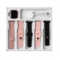Coffret Montre Connectée Wisme X12 Mini + 5 Ceintures Rose Gold