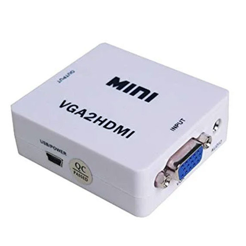 Convertisseur VGA Vers HDMI Avec Audio Blanc en Tunisie