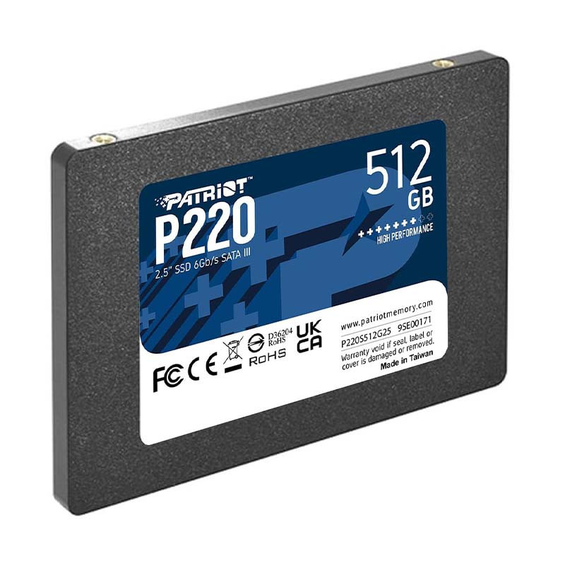 Disque Dur Interne Patriot P220S512G25 SSD 512Go2.5"