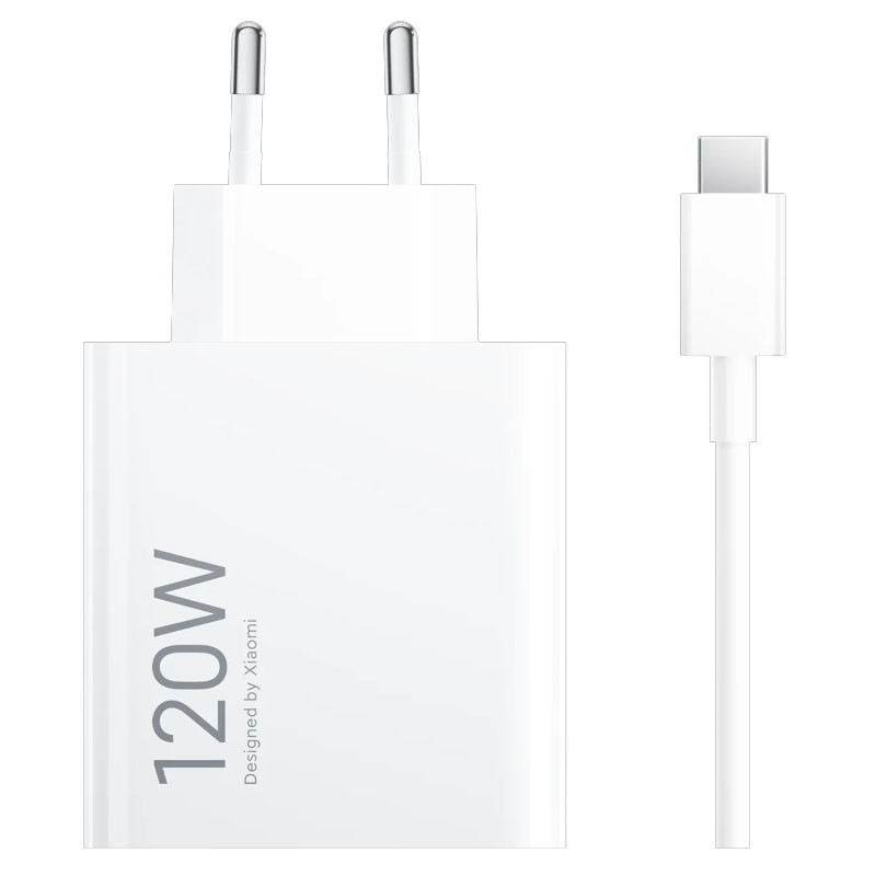 Chargeur Xiaomi Type-C 120W Avec Cable Blanc En Tunisie