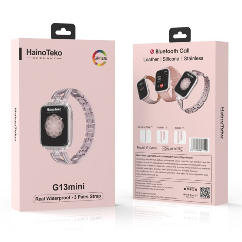 Montre Connectée Haino Teko G13 Mini + 2 Ceintures Rose Gold en Tunisie