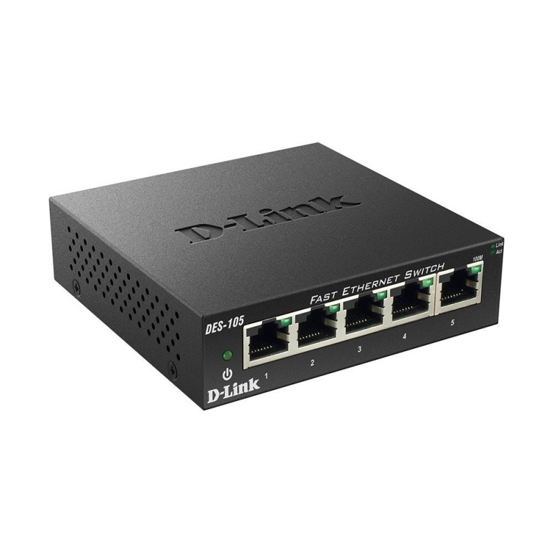 Switch D-link 5 ports Gigabit Ethernet 10/100/1000 MBPS (DGS-105/E) en Tunisie