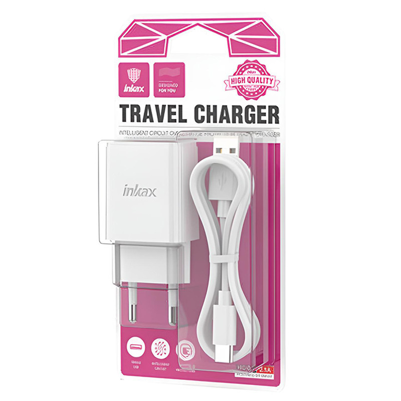 Chargeur Smartphone Inkax HC-06 Type-C 12W Blanc en Tunisie