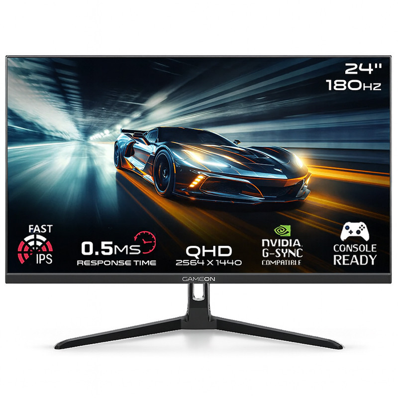 Ecran Gaming Gameon Pro Series 24'' QHD 2K 180Hz Fast IPS Noir en Tunisie