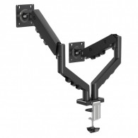 Support De Bureau Gameon GO-5550 Double Ecran à Ressort à Gaz 17" - 32" Noir En Tunisie