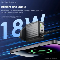 Adaptateur Chargeur Oraimo MICRO-USB 18W Gris En Tunisie