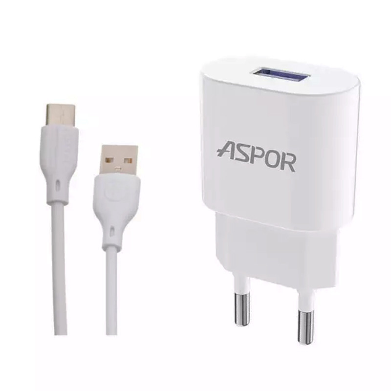 Chargeur Smartphone Aspor A818 Type-C Blanc en Tunisie