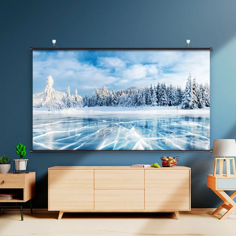 Ecran De Projection Mural Deli E50448-EU 197 x 148 Cm Noir en Tunisie