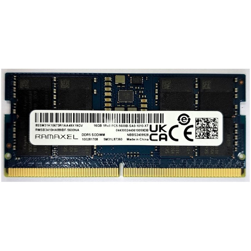 Barette Mémoire Ramaxel 16Go DDR5 5600Mhz SODIMM En Tunisie