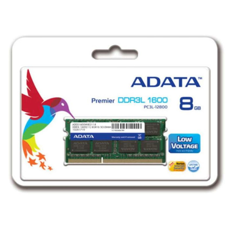 Barette Mémoire Adata 8Go DDR3L 1600MHz SO-DIMM En Tunisie