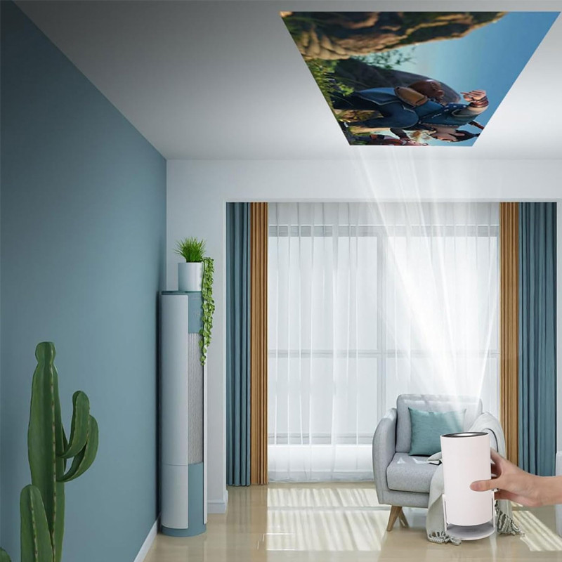 Vidéo Projecteur Gaming 4K Avec 2 Manettes Wifi Blanc en Tunisie