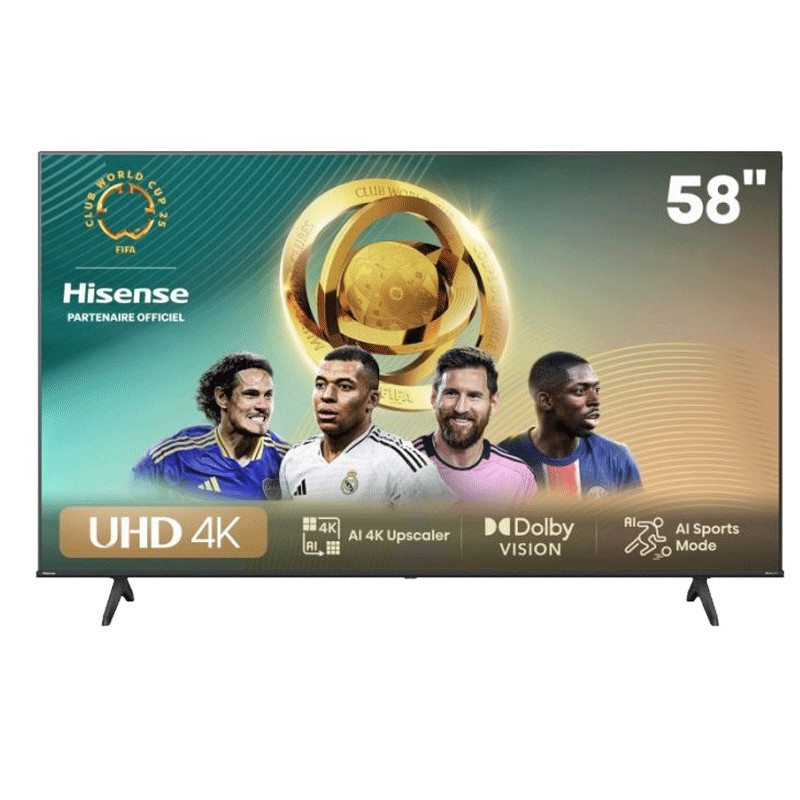 TV Hisense 58" A6N 4K UHD Smart Tv Noir en Tunisie