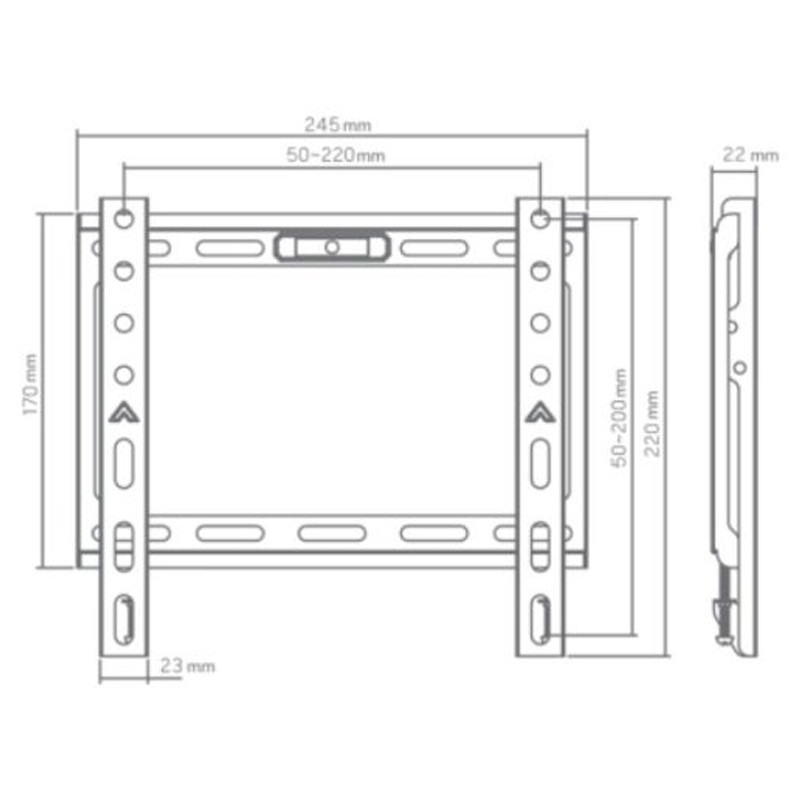 Support Tv Mural SBOX Budget Pour TV 13''- 43'' Noir En Tunisie