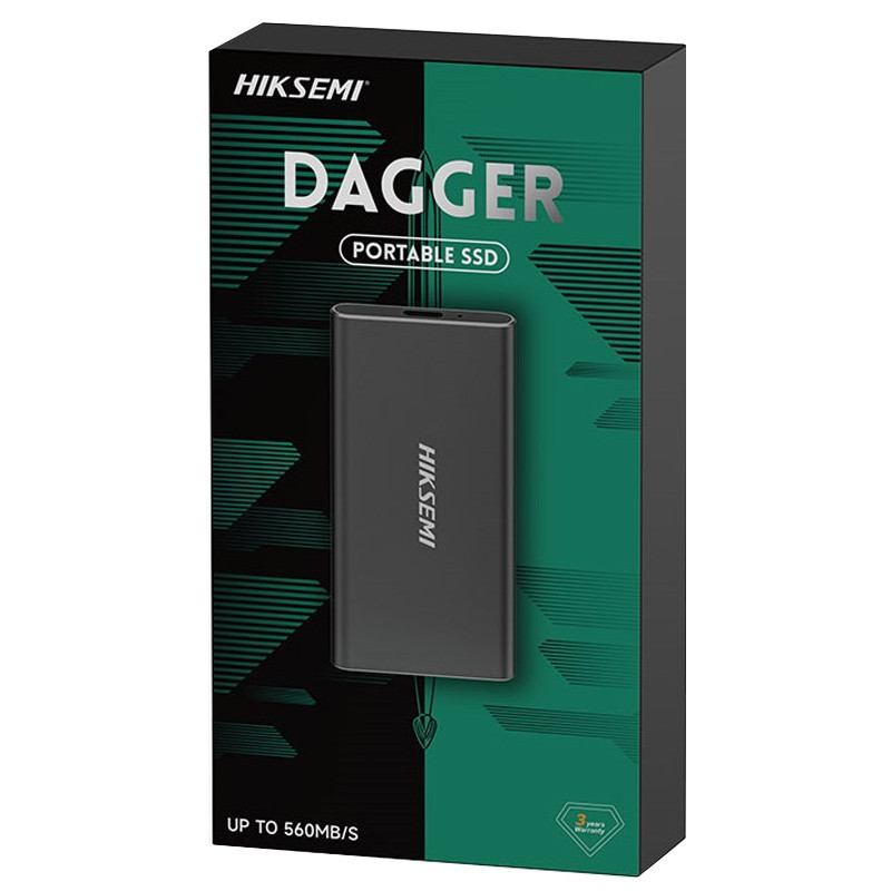 Disque Dur Externe Hiksemi Dagger T200N mini 1To SSD Gris en Tunisie