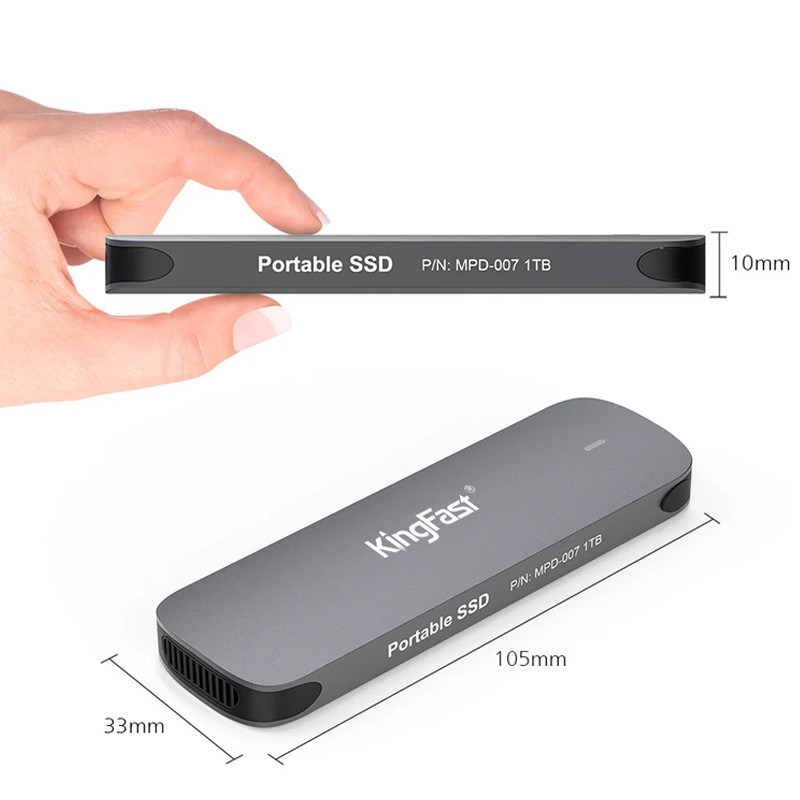 Disque Dur Externe SSD KingFast MPD007 1To Gris en Tunisie