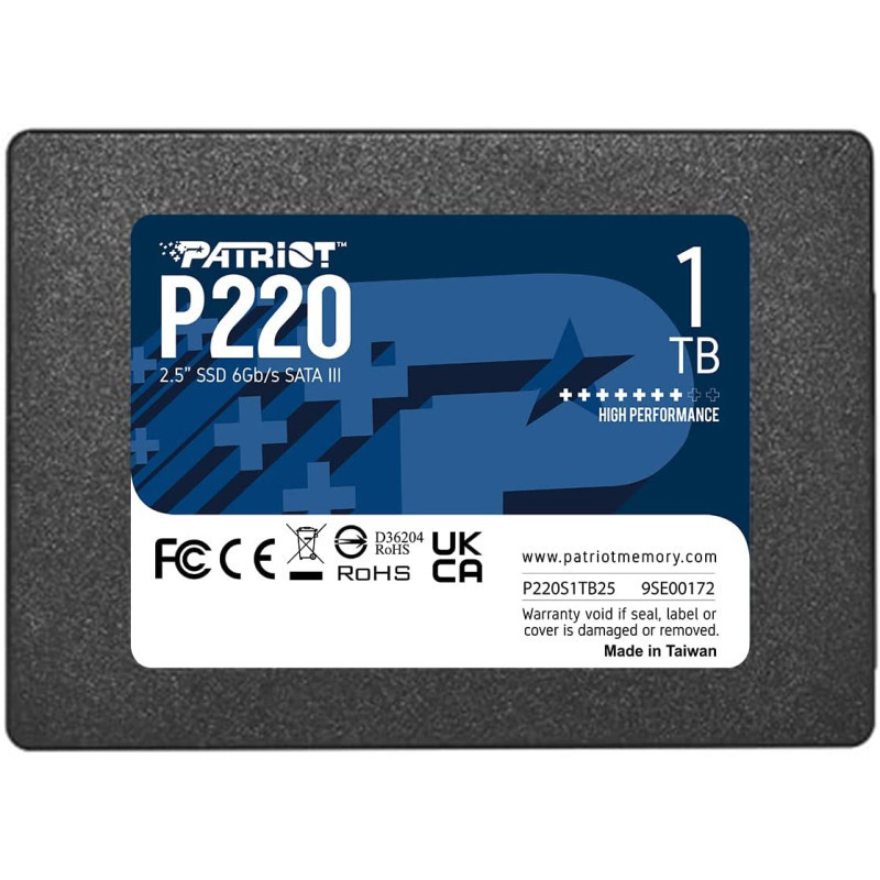 Disque Dur SSD Interne Patriot P220 1To 2.5" SATA III