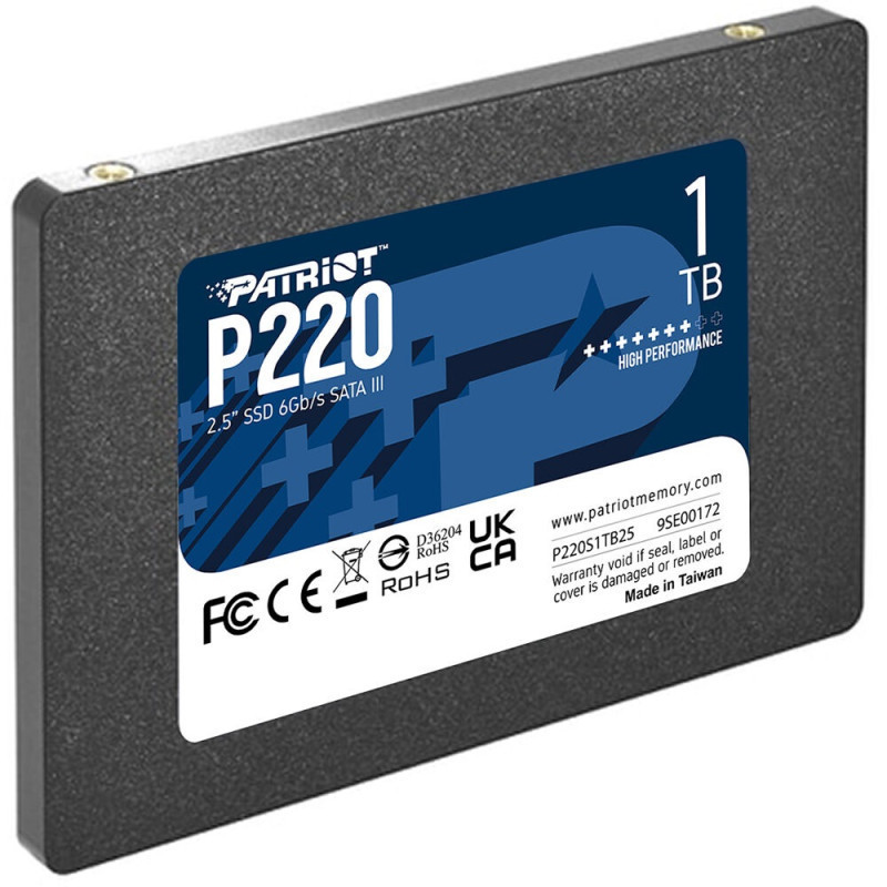 Disque Dur SSD Interne Patriot P220 1To 2.5" SATA III