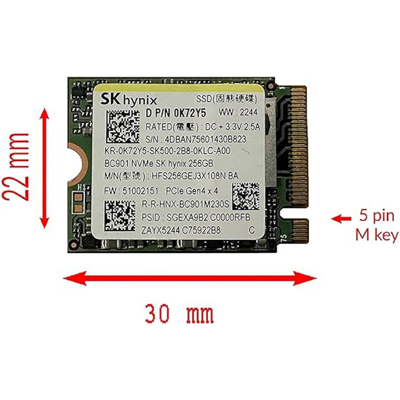 Disque Dur SSD Interne SK Hynix BC901 256Go Nvme en Tunisie