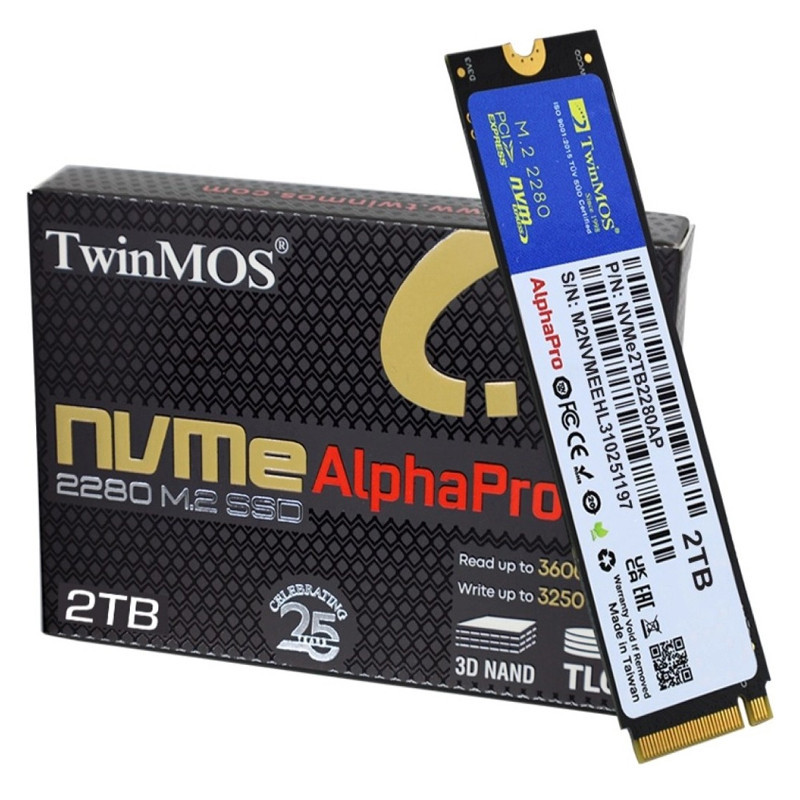 Disque Dur SSD TwinMOS AlphaPro 2To NVMe PCIe M.2 en Tunisie