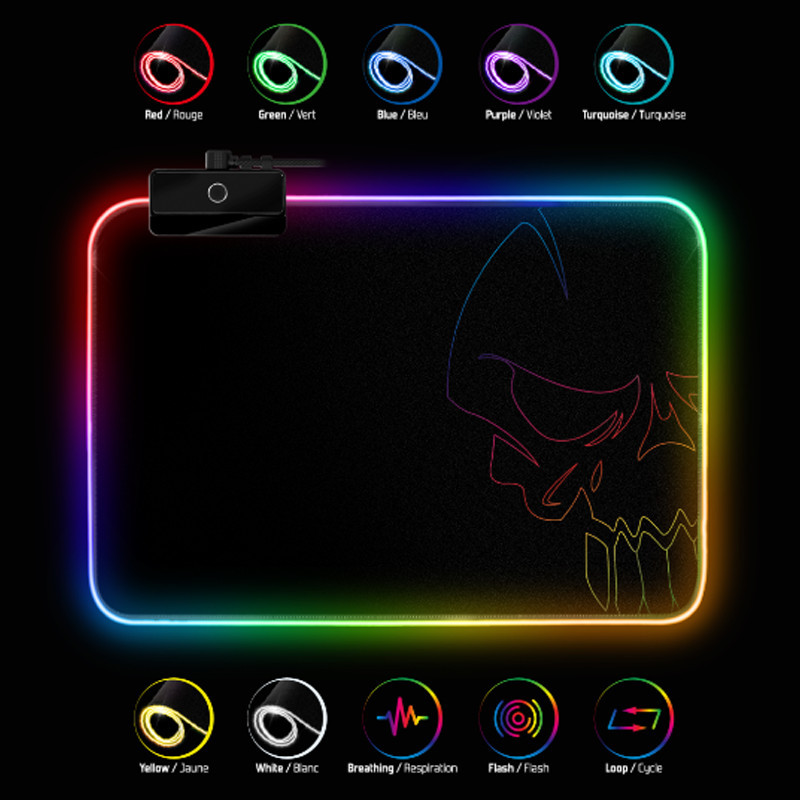 Tapis De Souris Spirit Of Gamer Darskull M RGB Noir en Tunisie