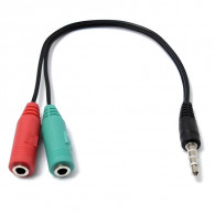 Câble Audio Jack Male Vers Jack Femelle Pour Casque Noir en Tunisie