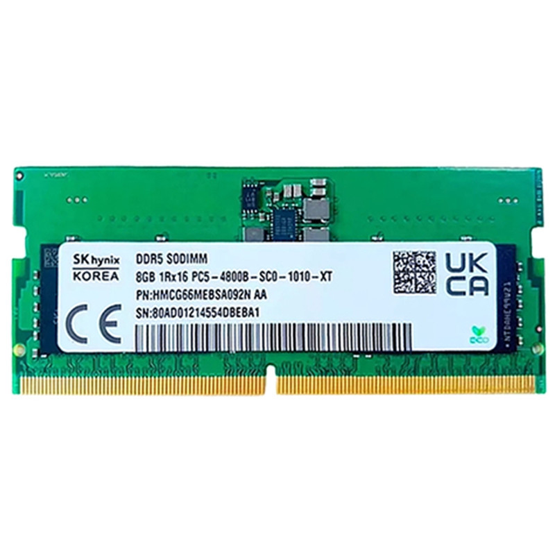 Barrette Mémoire Sk-Hynix 8Go DDR5 4800MHz SO-DIMM En Tunisie