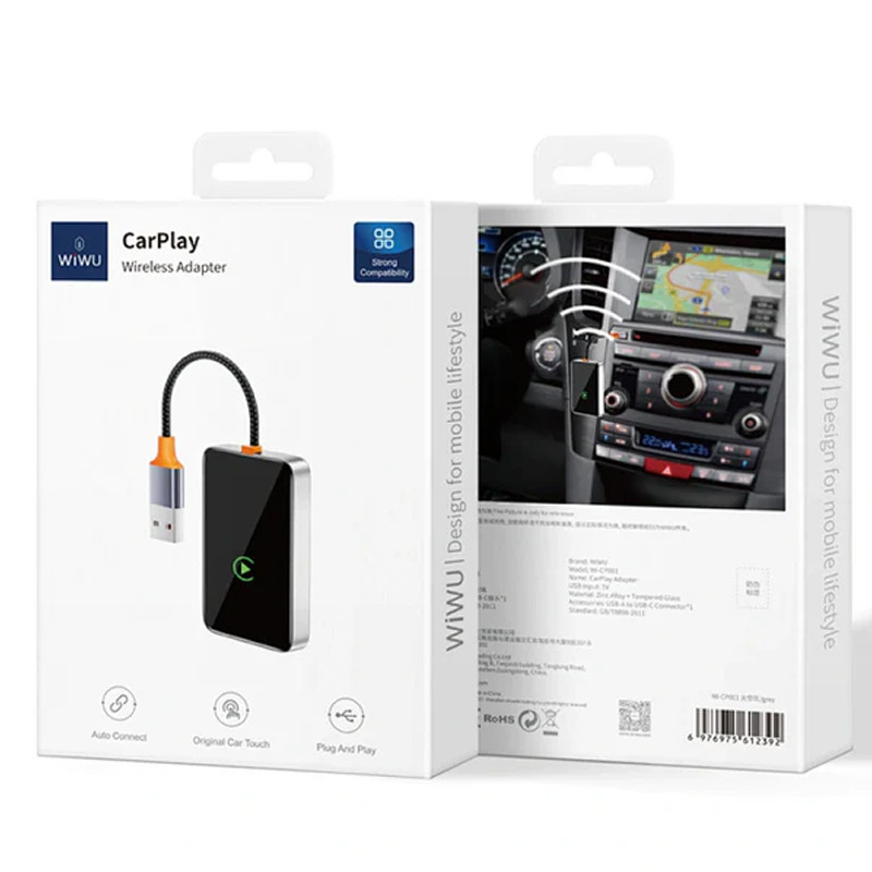 Adaptateur Sans Fil Pour Voiture Wiwu CP002 Silver En Tunisie