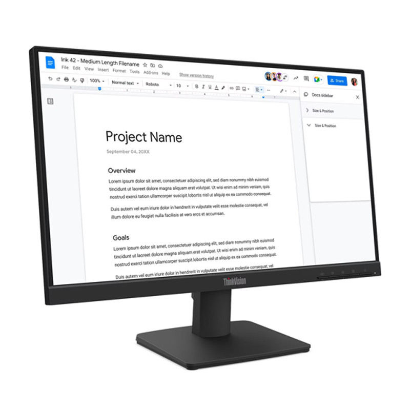 Ecran Lenovo Thinkvision S22-4e 21.5'' FHD 100Hz IPS Noir en Tunisie