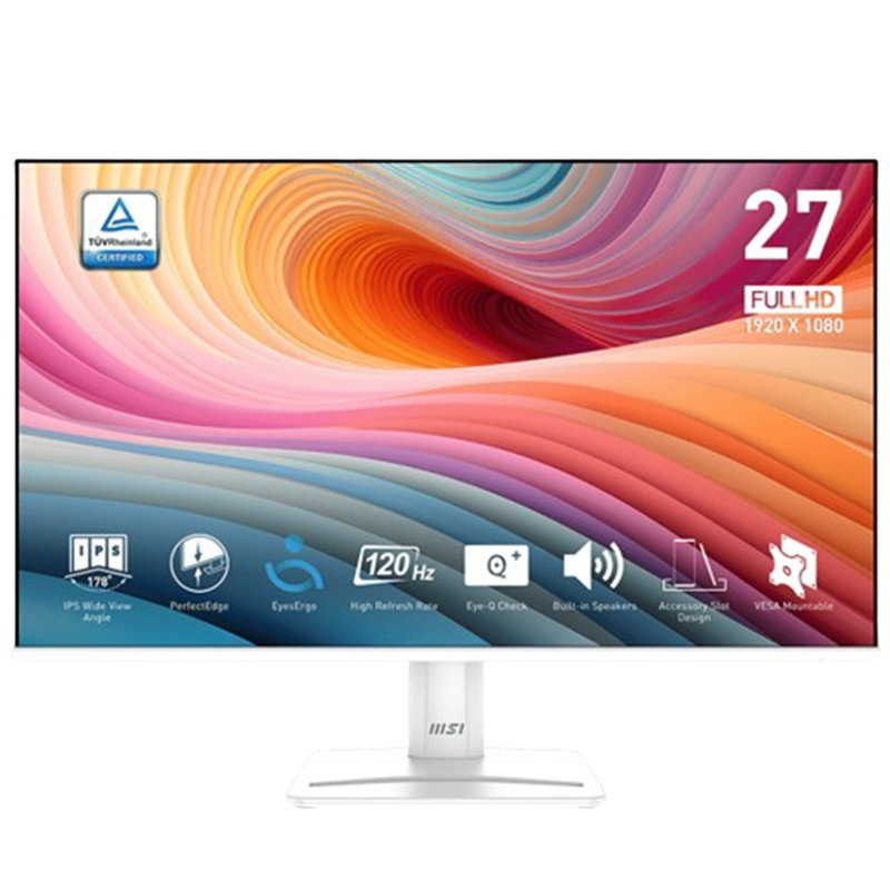 Ecran MSI Pro MP275W E2 27'' Full HD 120Hz IPS Blanc En Tunisie