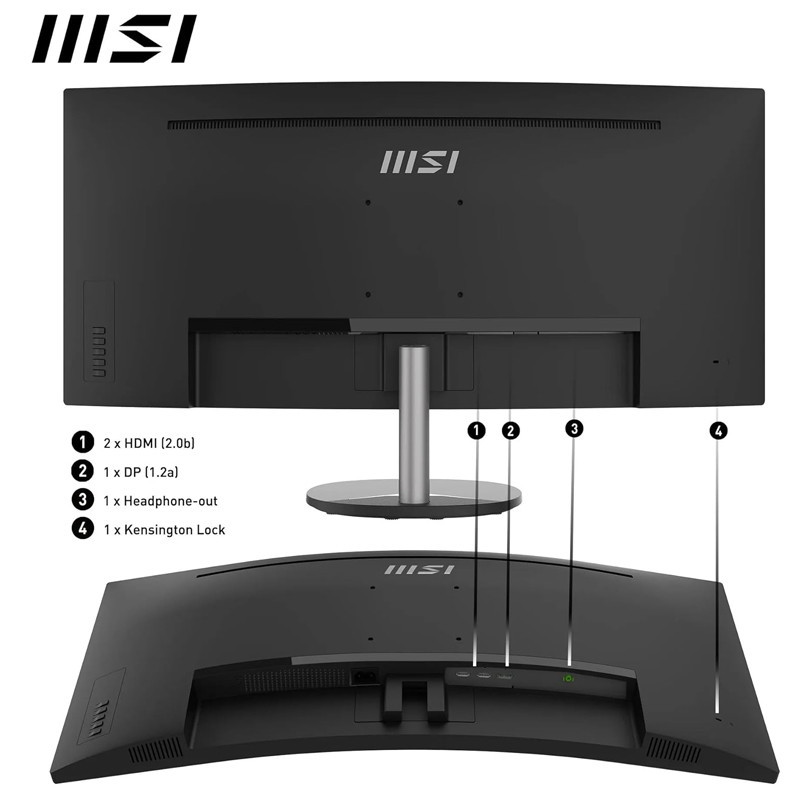 Ecran MSI Pro MP341CQ 34" UWQHD VA 100 Hz En Tunisie