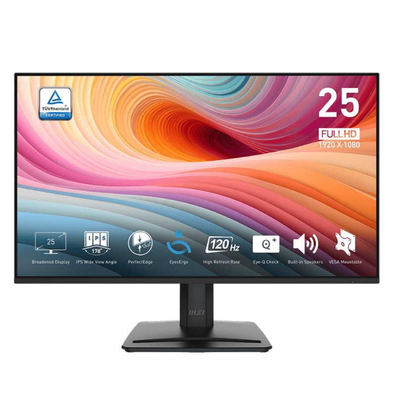 Ecran MSI PRO MP251 E2 25" IPS FHD 120Hz Noir en Tunisie