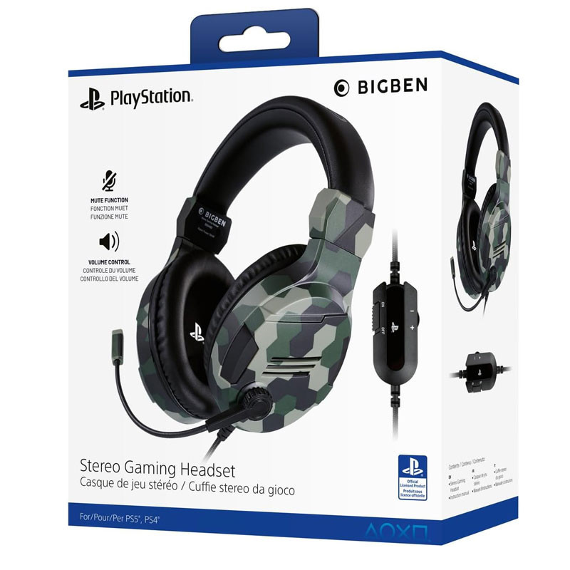 Micro Casque Gaming Bigben Pour PS4 Vert Militaire  en Tunisie