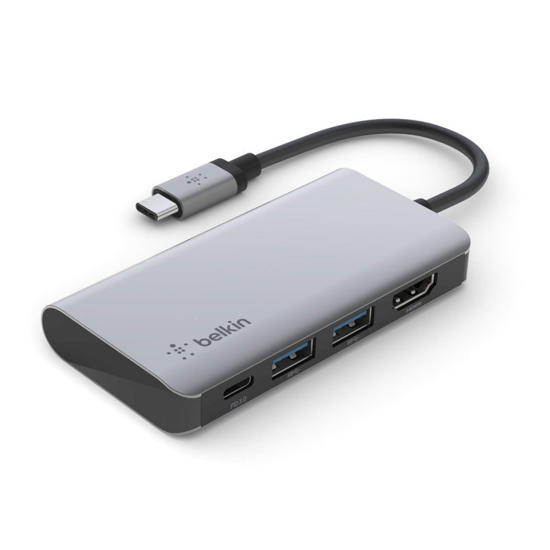 Adaptateur Belkin USB-C 4En 1 Silver En Tunisie