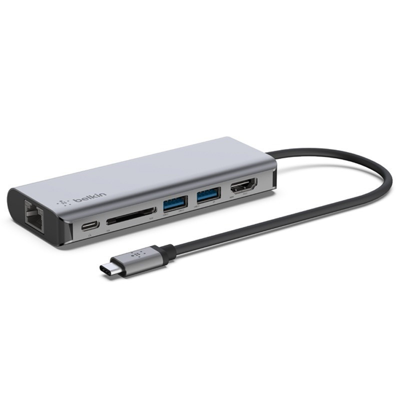 Adaptateur Belkin USB-C 6 En1 Silver En Tunisie