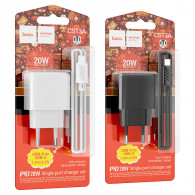 Chargeur Hoco CS13A 20W Type C Avec Câble Noir En Tunisie