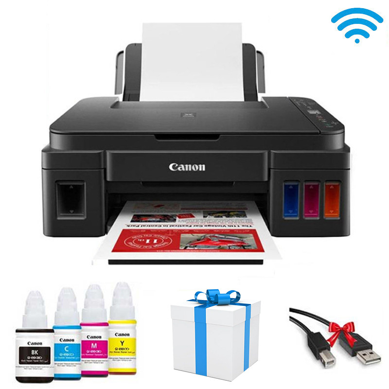 Imprimante à Réservoir Intégré Canon Pixima G3410 3en1 Couleur Wi-Fi Noir en Tunisie