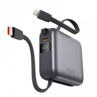 Power Bank Ksix 22.5W 10 000 mAh Avec Câble Gris