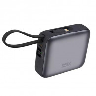 Power Bank Ksix 22.5W 10 000 mAh Avec Câbles Gris En Tunisie