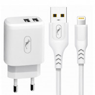 Chargeur Sky Dolphin SC22EB Lightning Smart Charge Blanc