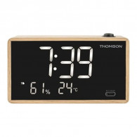 Radio & Réveil Avec Projection Thomson CP202T Bois