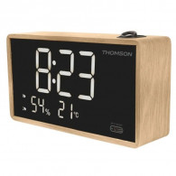 Radio & Réveil Avec Projection Thomson CP202T Bois