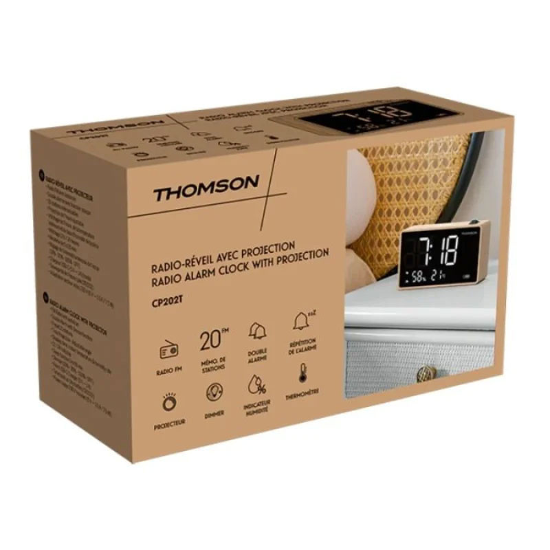 Radio & Réveil Avec Projection Thomson CP202T Bois en Tunisie