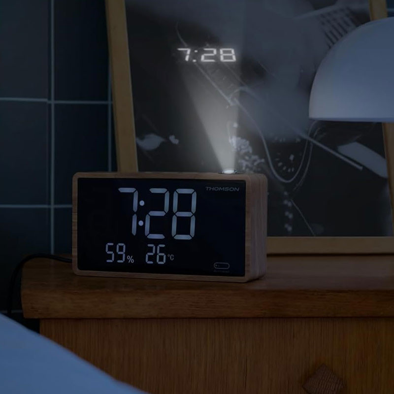 Radio & Réveil Avec Projection Thomson CP202T Bois en Tunisie