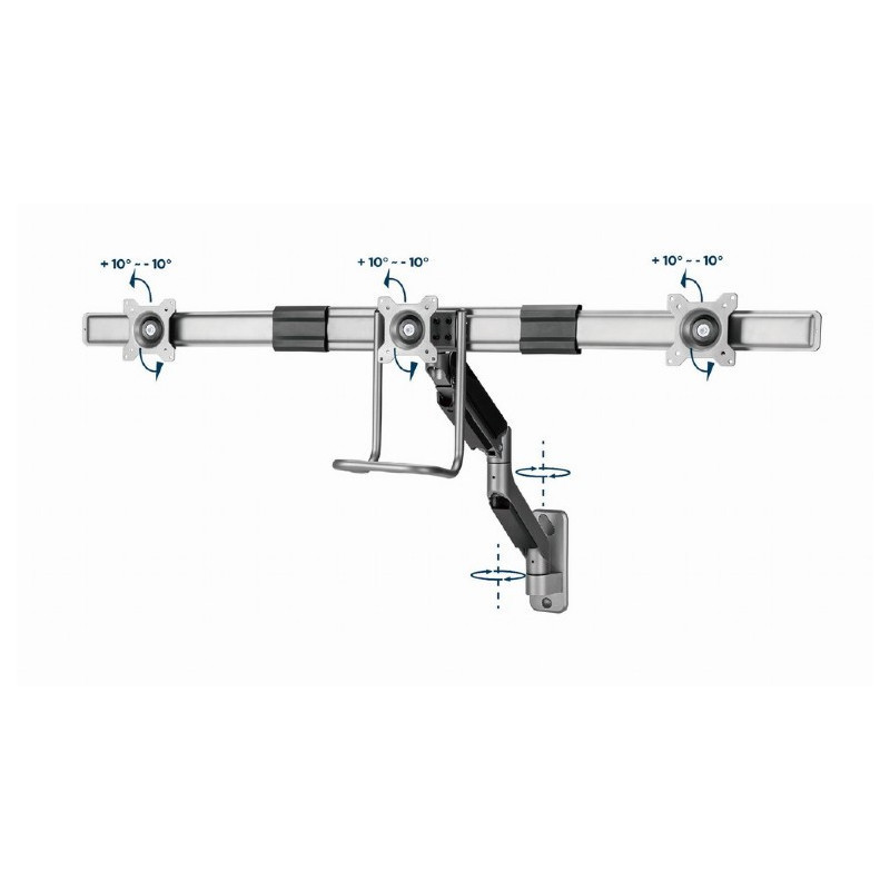 Support De Bureau Gembird MA-WA3-01 17"- 27" Noir en Tunisie