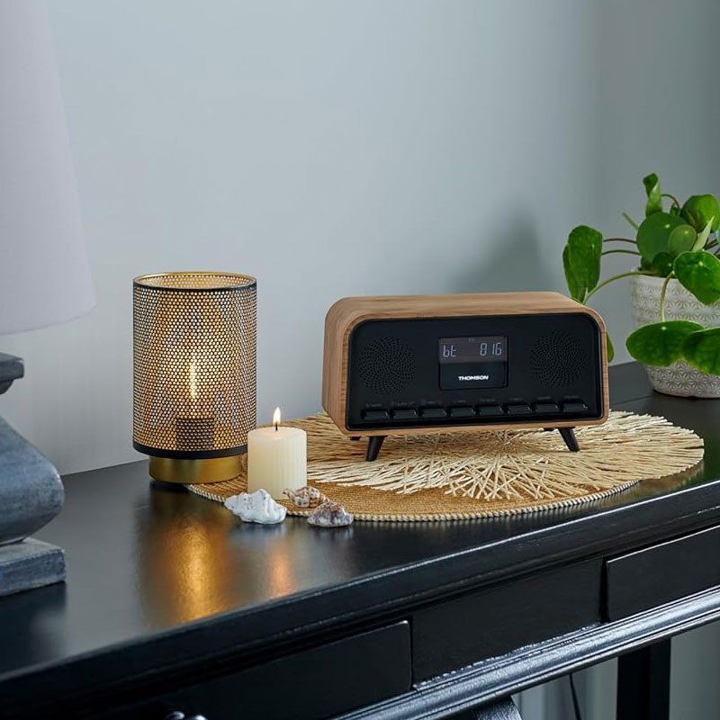 Radio & Réveil Thomson Cosy Avec Haut Parleur Bois en Tunisie